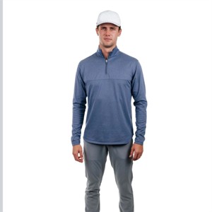 เสื้อแขนยาวแบบแอคทีฟสําหรับผู้ชายแบบกําหนดเอง: เสื้อกีฬาวิ่งแห้งเร็วพร้อมเสื้อสวมหัวซิป 1/4 - Product Image 3