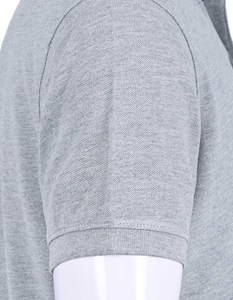 High Quality Men's <b>Classic</b> Solid Heather Grey Knitted Short Sleeve Golf Shirt Digital Printing Embroidered Blank Design - Product Image 4