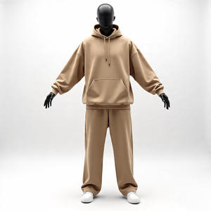 Conjunto Deportivo de Dos Piezas de Alta Calidad con Logotipo Personalizado, Pantalones Deportivos y Sudadera con Capucha de Algodón 100%, Talla Grande - Product Image 1