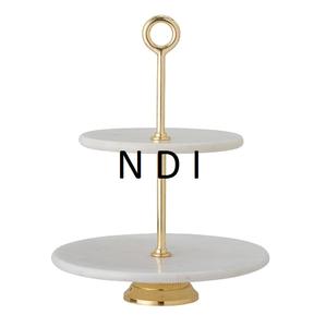 Support de gâteau de tasse de service de gâteau de fruits écologique pour la célébration de fêtes support arrondi décoratif fabriqué à la main de service de gâteau en métal - Product Image 1