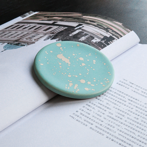 Ensemble de sous-verres carrés de 4 pouces 6 Pcs/Lot sous-verres personnalisés exquis de luxe en marbre blanc de style classique créatif en noyer - Product Image 4