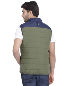 Veste matelassée sans manches décontractée pour homme, best-seller, coupe confortable, col montant, chaude pour l'hiver, pour l'extérieur, style urbain, manches longues - Product Image 2