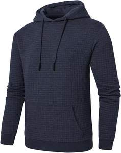 Offre Spéciale nouveau Style hommes brodé polaire pull décontracté Plaid Jacquard cordon à manches longues sweats à capuche - Product Image 5