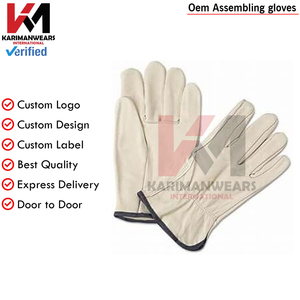 Guantes de Trabajo de Cuero para Hombre con Cierre de Muñeca Ajustable, Duraderos, para Bricolaje, Jardinería, Construcción, Motociclismo, Talla Grande Wells - Product Image 6