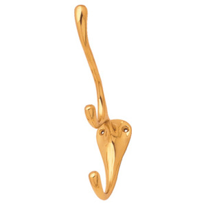 Natural Brass Heavy-Duty <b>Coat</b> <b>Hooks</b> Wall-Mounted Hanger <b>with</b> New Home Hardware Accessories Plain Design for Towel & <b>Coat</b> <b>Storage</b> - Product Image 4