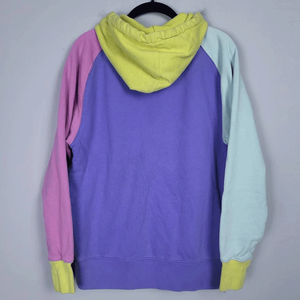 Ropa de calle para mujer, suéter de bloque de color púrpura y rosa, Sudadera con capucha, Jersey informal de lana de algodón transpirable, Sudadera con capucha, Top - Product Image 2