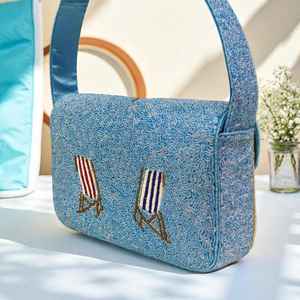 Sac à perles multicolores avec poignée, sac à main, sac à main décontracté, artisanat indien, fait à la main, sac baguette, - Product Image 2