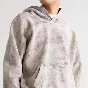 Sweats à capuche personnalisés 100% coton lourds délavés au soleil impression numérique vêtements de rue surdimensionnés pulls à capuche pour hommes - Product Image 6