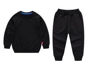 Por encargo Unisex 2PCs niño Jogger Ropa Conjunto Algodón Poliéster Niños Boutique Chándales Con Logo Sudadera con capucha - Product Image 5