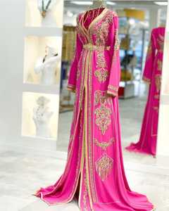 Robe de soirée CAFTAN avec perles de cristal, pierre de verre et DABKA ZARDOZI WORK @ NEW--BEAUTIFUL, 2023 - Product Image 1