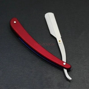 MORGANS INDUSTRIES Stainless Steel Handle Straight <b>Razor</b> with Single Blade for <b>Men</b>-Barber Shop Outdoor & Hotel Use - Product Image 1