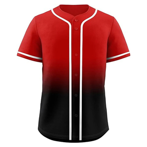Maillot de baseball unisexe à manches courtes avec boutons, uniforme de sport hip-hop pour chemises à boutons grande taille - Product Image 1