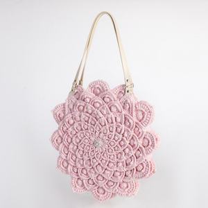 Bolso de Hombro con Patrón de Mandala Rosa Tejido a Mano, Venta al Por Mayor, Personalizado, Ideal para el Uso Diario - Product Image 1