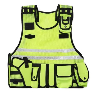 Gilet de sécurité haute visibilité 2025 100% polyester réfléchissant Vêtement de travail unisexe Veste multi-poches Vêtement de sécurité réfléchissant personnalisable - Product Image 6