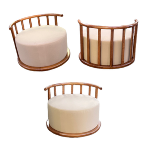 Modern Simple Luxury Round <b>Sofa</b> <b>wooden</b> <b>Frame</b> Living Room Furniture Original From Indonesia - Product Image 3