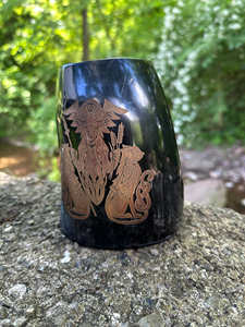 แก้วน้ำทรงเขาสัตว์สไตล์ไวกิ้ง OLDEMPEROR พร้อมแก้วช็อตและที่เปิดขวด แก้วทำมือสุดพิเศษสำหรับเครื่องดื่มร้อนและเย็น พร้อมถุงของขวัญ - Product Image 4