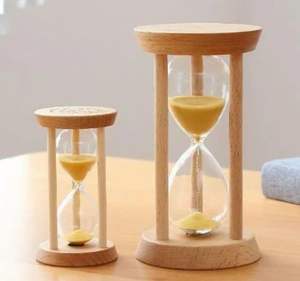 นาฬิกาทรายไม้หมุนได้ ทำมือ เป็นมิตรกับสิ่งแวดล้อม สำหรับตกแต่งบ้านและที่ทำงาน - Product Image 3