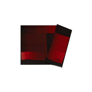 Ethnic <b>Shawl</b> Red and Black Polyester Tasseled Rectangular Patterned <b>Wrap</b> - Product Image 1