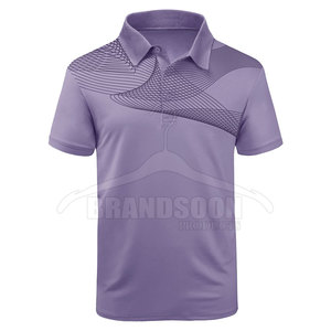 เสื้อยืดผู้ชายทรงลำลอง ระบายอากาศได้ดี ผ้าฝ้าย 100% ปกคอพับ ทรงปกติ ใส่สบายในฤดูร้อน สินค้ามาใหม่ - Product Image 1