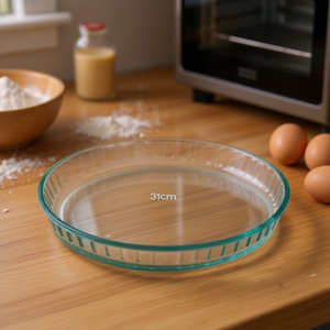 Molde Transparente para Tartas de Vidrio Borosilicato de 31 cm, Compatible con Pyrex 814B000 8446, para Hornear Platos y Bandejas - Product Image 3