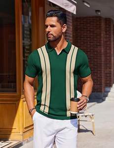2025 vente en gros hommes polos motif à rayures élégant classique porter conception personnalisée polo t-shirts approvisionnement en vrac OEM - Product Image 3