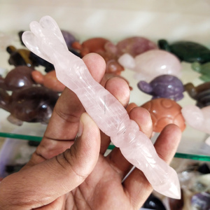 Bâton de guérison magique personnalisé, fait à la main avec ange Flashy Labradorite rouge pierre d'or cristal Rose Quartz richesse abondance - Product Image 4