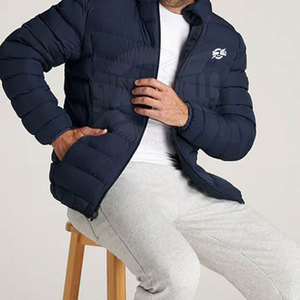 แจ็คเก็ตขนเป็ดผู้ชายแฟชั่นแนวสตรีทเสื้อแจ็คเก็ตขนเป็ดสำหรับผู้ชายกันลมสีพื้นแบบลำลอง2024 - Product Image 2