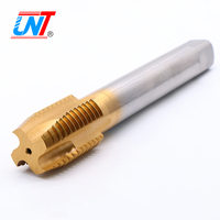 Tap Ulir Spiral HSS Multiguna UNT dengan Lapisan TiN untuk Pemotongan Ulir Logam, Alat Pemotong Ulir untuk Mesin CNC