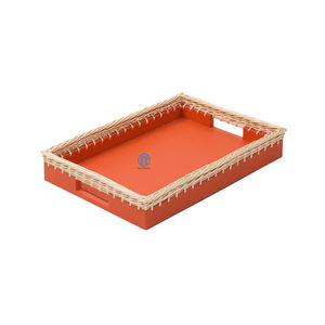 Nouveau design mélange laque et rotin rectangle plateau de service pour la décoration de la maison 100% fait main par artisan made in Vietnam - Product Image 6