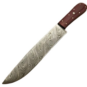 Ensemble de couteaux de cuisine en acier damas carbone de style japonais fait à la main manche en bois de rose coupe végétale écologique de haute qualité - Product Image 1