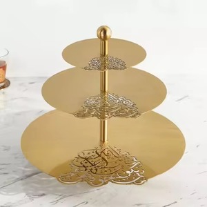 Base para Pastel de Metal, Decoración de Mesa Arábiga de Lujo, Ecológica y Hecha a Mano para Celebraciones de Eid y Ramadán - Product Image 6