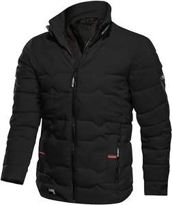 Coupe-vent léger et chaud à motif Veste imperméable à bulles pour hommes Manteau d'hiver matelassé Veste à bulles extérieure personnalisée OEM - Product Image 1