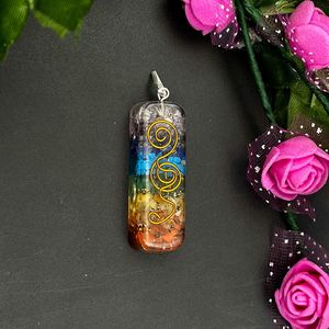 Pendentif en vrac en Quartz naturel Orgonite, bijoux en cristal Orgone, pendentif guérison Quartz sept Chakra cadeaux Reiki - Product Image 5