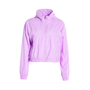 Wholesale <b>Plus</b> <b>Size</b> Two Tone Mesh Lining Blank Knitted Quilted Hooded <b>Waterproof</b> Reversible Windbreaker <b>Jacket</b> Stripe Embroidery - Product Image 2