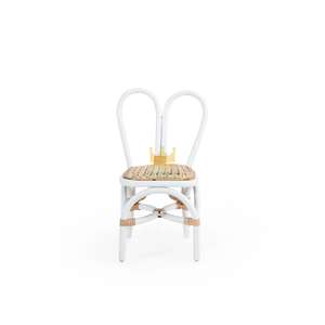 เก้าอี้เด็กลายหวายสวยงามพร้อมเสน่ห์แบบชนบทของน้ำผักตบชวาทอความทนทานและความปลอดภัยสำหรับเด็ก - Product Image 5