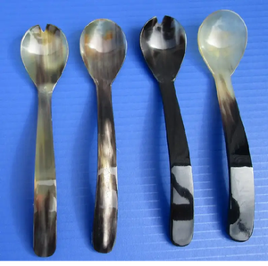 Servidor de ensalada de cuerno multiusos Utensilios de cuerno decorativos India Cocina Comida Uso comercial Servidor de ensalada - Product Image 3