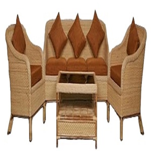 Bonito y creativo juego de sofás de mimbre de lujo de alta calidad con mesa para patio, muebles de jardín al aire libre, sofás de mimbre - Product Image 5