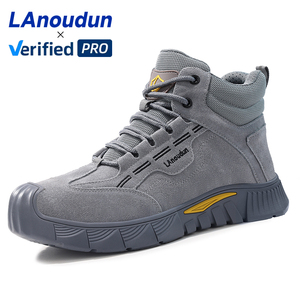 Lanoudun Leisure Series Sapatos De Segurança Faux Camurça e Fio De Aço Tecido Superior Anti-Punção Lazer Segurança Bota - Product Image 1