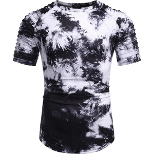 เสื้อยืดมัดย้อมระบายอากาศสำหรับผู้ชายและผู้หญิงเสื้อแนวสตรีทผ้าฝ้าย100% พิมพ์ลายแบบกำหนดเอง - Product Image 4