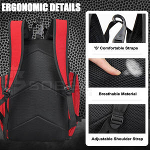 Sac à dos élégant de basket-ball de sublimation imperméable avec USB et caractéristiques antivol fabriqué au Pakistan - Product Image 5