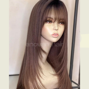Perruque de cheveux vietnamiens de longueur personnalisée, cheveux vierges humains brillants et droits, mèches saines pour femmes, approvisionnement en usine pour l'exportation - Product Image 4