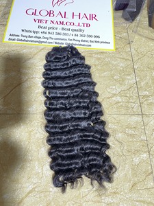 100% brut vietnamien cheveux bouclés profonds non transformés vierge couleur naturelle cuticule aligné génie trame pour les femmes noires - Product Image 6