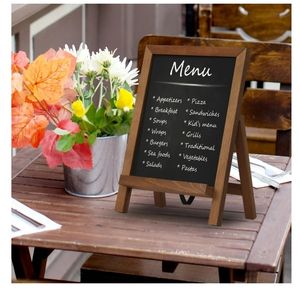 Letrero de pizarra de mesa marrón rústico pequeño 10 \ "X 14 \" pizarra magnética no porosa pizarra boda/menú de cocina tablero de corcho - Product Image 5