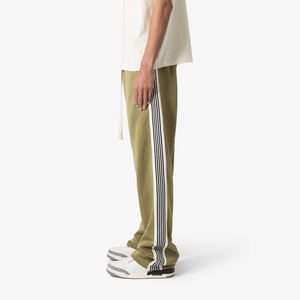 Pantalon de survêtement respirant anti-rides, logo personnalisé, coupe ample, jambe droite, jogging uni, pantalon pour homme, bandes latérales pour hommes - Product Image 3