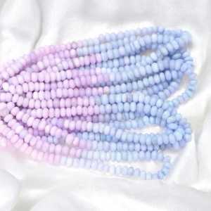 Lavender Blue Candy <b>Opal</b> Smooth Rondelle Beads 7mm to 10mm Loose Gemstone Strand for Jewelry Making Bulk Wholesale Supply India - Product Image 6