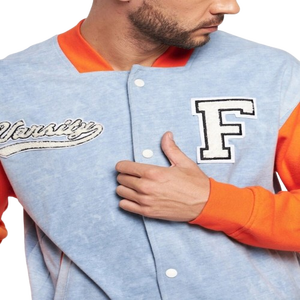 OEM Custom LOGO Streetwear Embroidery Casual Baseball Vintage Letterman Varsity Plus Size <b>Jackets</b> for <b>Men</b> - Product Image 5