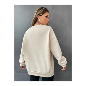 Felpa Oversize girocollo stampata London da donna