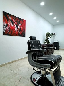 Fauteuil de Barbier Inclinable Moderne en Similicuir avec Base Hydraulique Réglable en Hauteur, Mobilier de Salon à Usage Commercial, Repose-Pieds Ajustable - Product Image 1