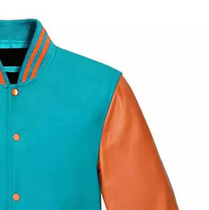 Wholesale Custom Unisex <b>Long</b> Sleeve Baseball Varsity <b>Jacket</b> Patchwork Front Logo Embroidered <b>Waterproof</b> Thick Winter <b>Jacket</b> - Product Image 3