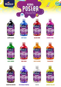 สีสำหรับงานศิลปะระดับพรีเมี่ยมขนาด100มล. สีโปสเตอร์เกรดมืออาชีพ6สี